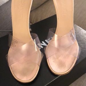 CHANEL authentic lucite sandals!! Extremely rare!